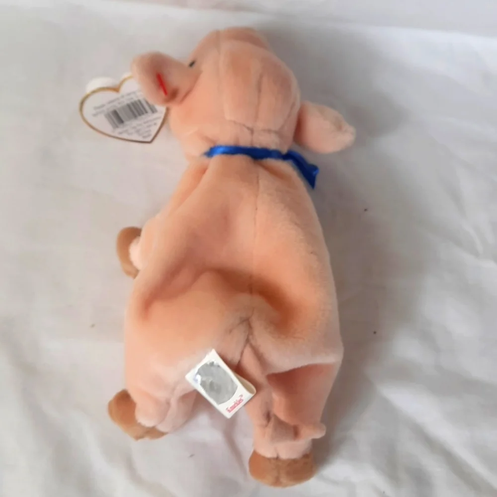 Ty Beanie Babies Colletions Knuckles Pig Blue Ribbon with tag Plush